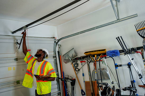 Professional Garage Door Panel Replacement technician working in Seville, FL